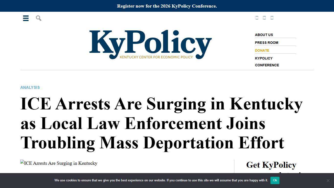 ICE Arrests Are Surging in Kentucky as Local Law Enforcement Joins Troubling Mass Deportation Effort - Kentucky Center for Economic Policy