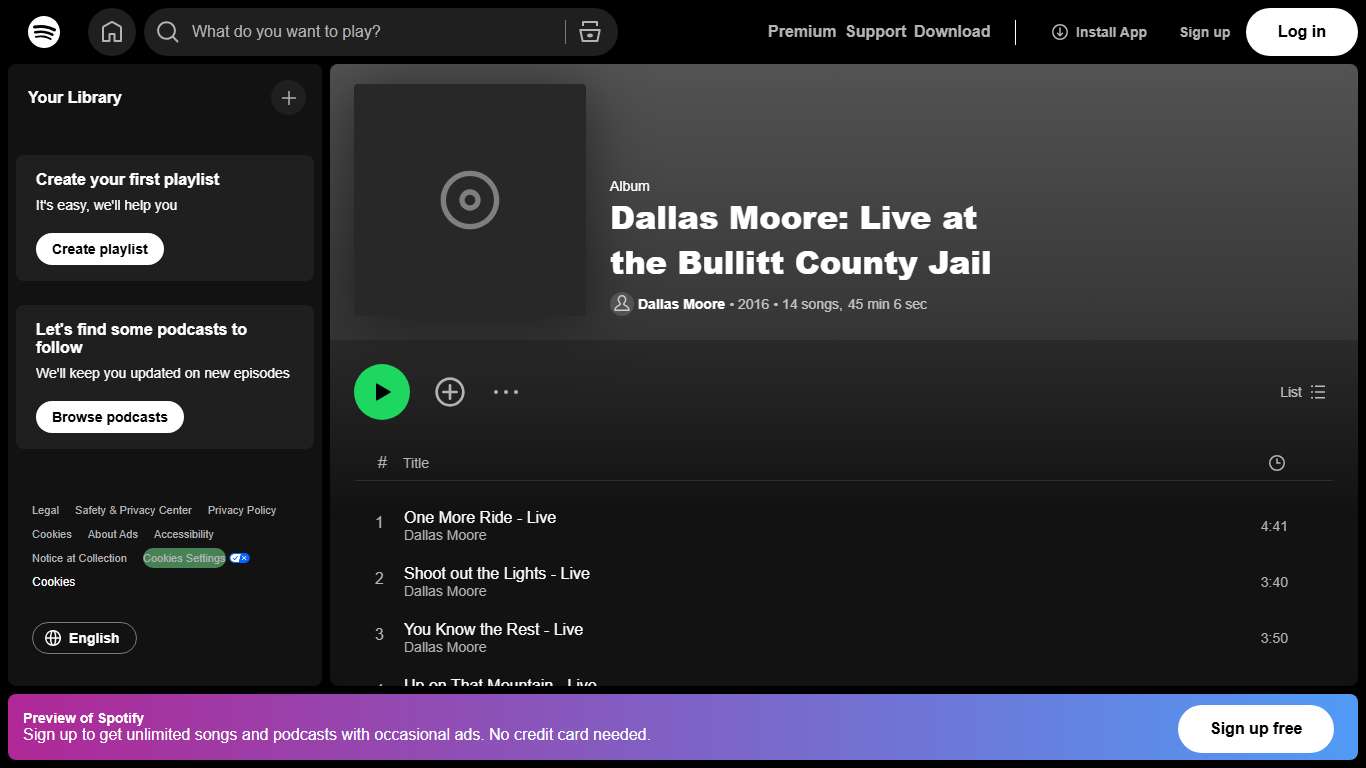Dallas Moore: Live at the Bullitt County Jail - Album by Dallas Moore | Spotify